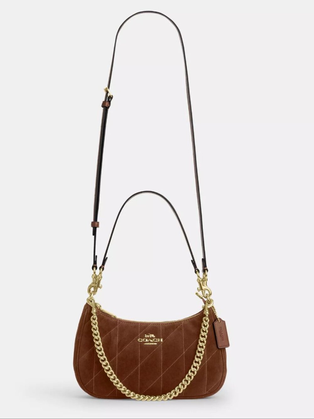 NWT Coach Teri Shoulder Bag With Quilting suede CET35 - Picture 16 of 16